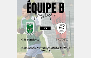 Les Seniors B tiennent Pontivy en échec